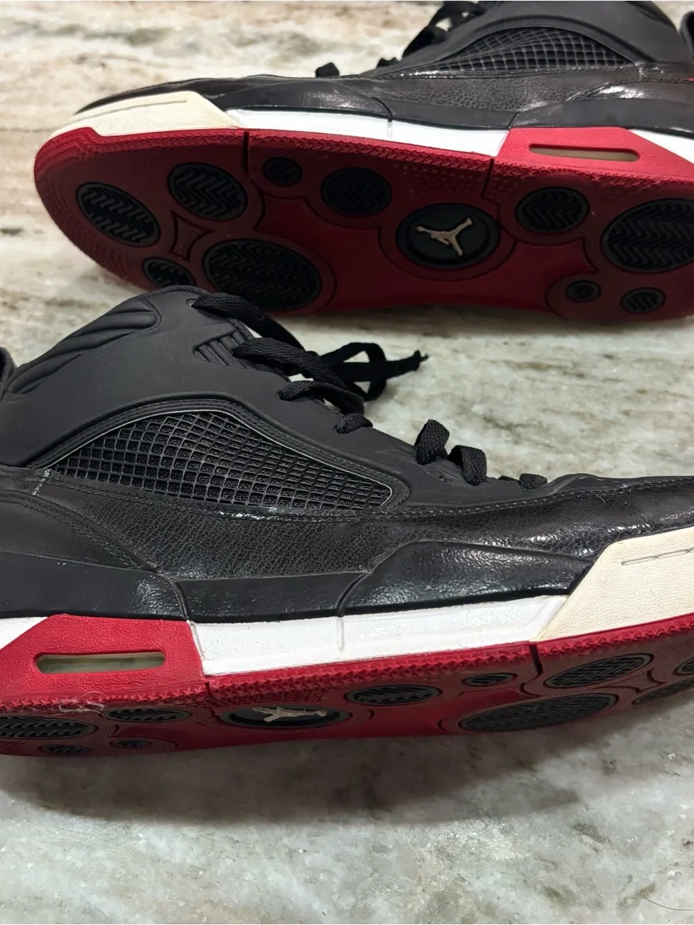 Jordan flight Men's Black and Red Sneakers